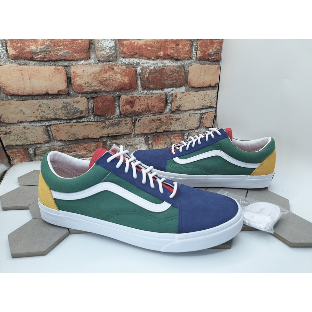 Vans Old Skool Yacht Club Retro 2018 Skate Shoes Sneaker Sz 13 Green Blue Yellow